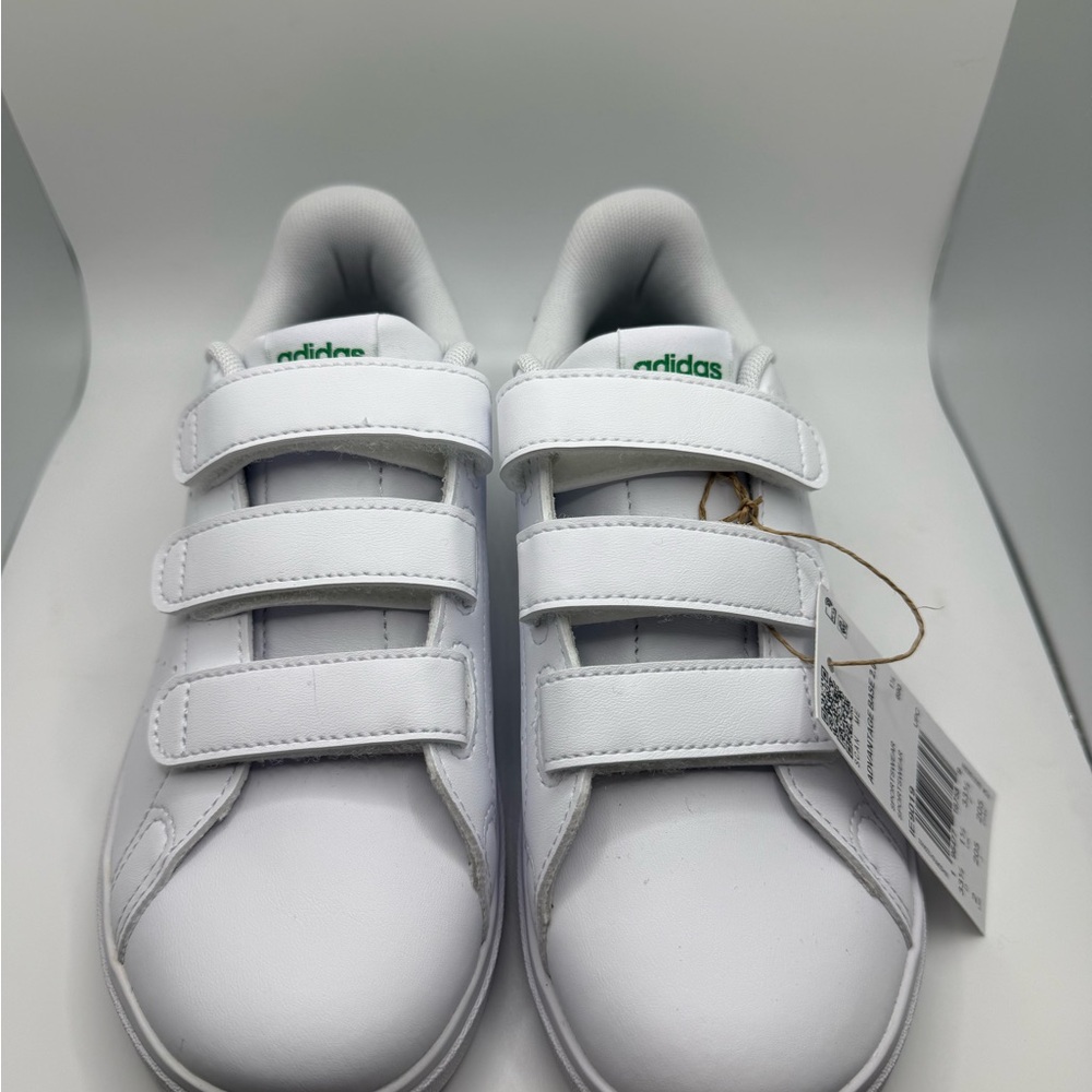 Adidas Kids White and Green Sneakers